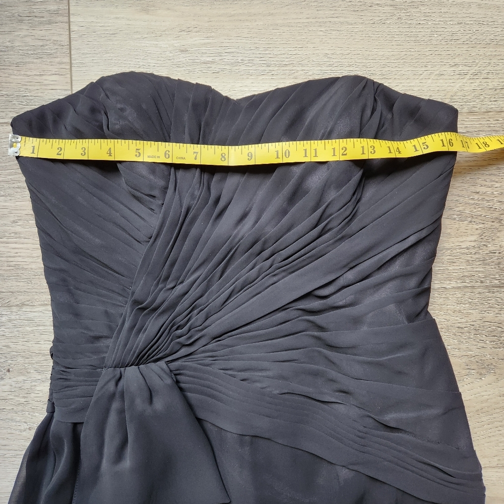 Belsoie Jasmine L1009 Black Dress Womens 12 Bridesmaid Strapless Gown - Picture 12 of 16